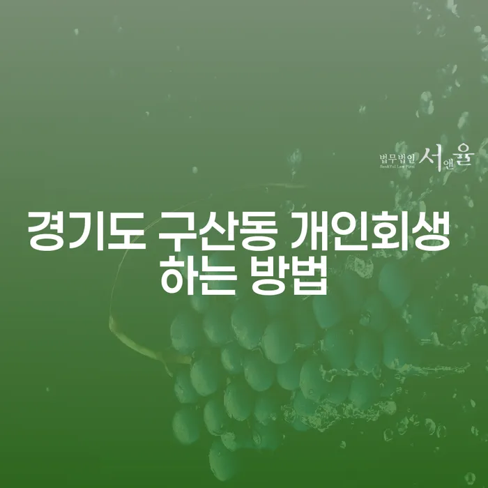 경기도 구산동 개인회생 어떻게 시작해야 하나요?